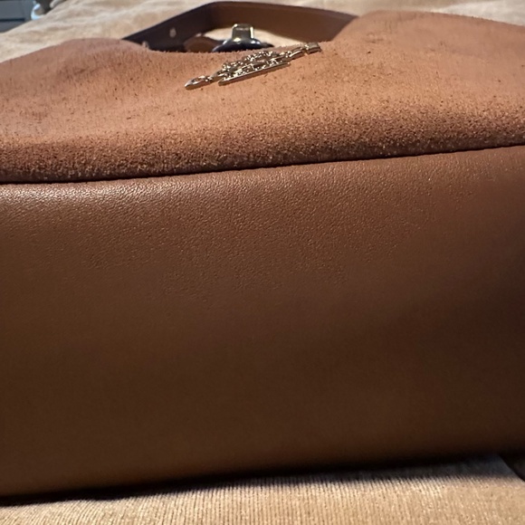 Coach Hadley Convertible Crossbody Bag In Suede Sienna - Picture 8 of 9